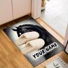 1PC Custom Name Elegant Horse Portrait Theme Floor Mat Ideal for Living Room, Game Rooms, Office, Bedroom, Floor Mat Playful Design