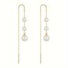 Chic Dazzling Faux Pearl Earrings - Light Luxury Threader Design for Daily Glam & Special Occasions - Adjustable