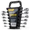 Deli Tools 6-Piece Two-Way Metric & Imperial Open-End Wrench Set for Household & Auto Repair (DL0106A C)
