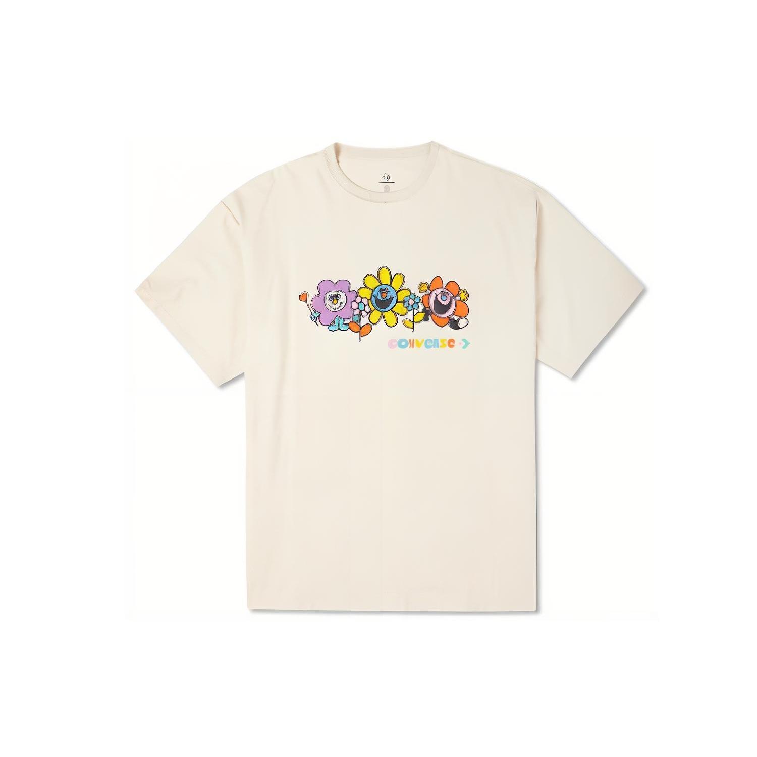 Converse Much Love Crew Neck T-Shirt Asia Sizing White Men s 10022935-A01 XL