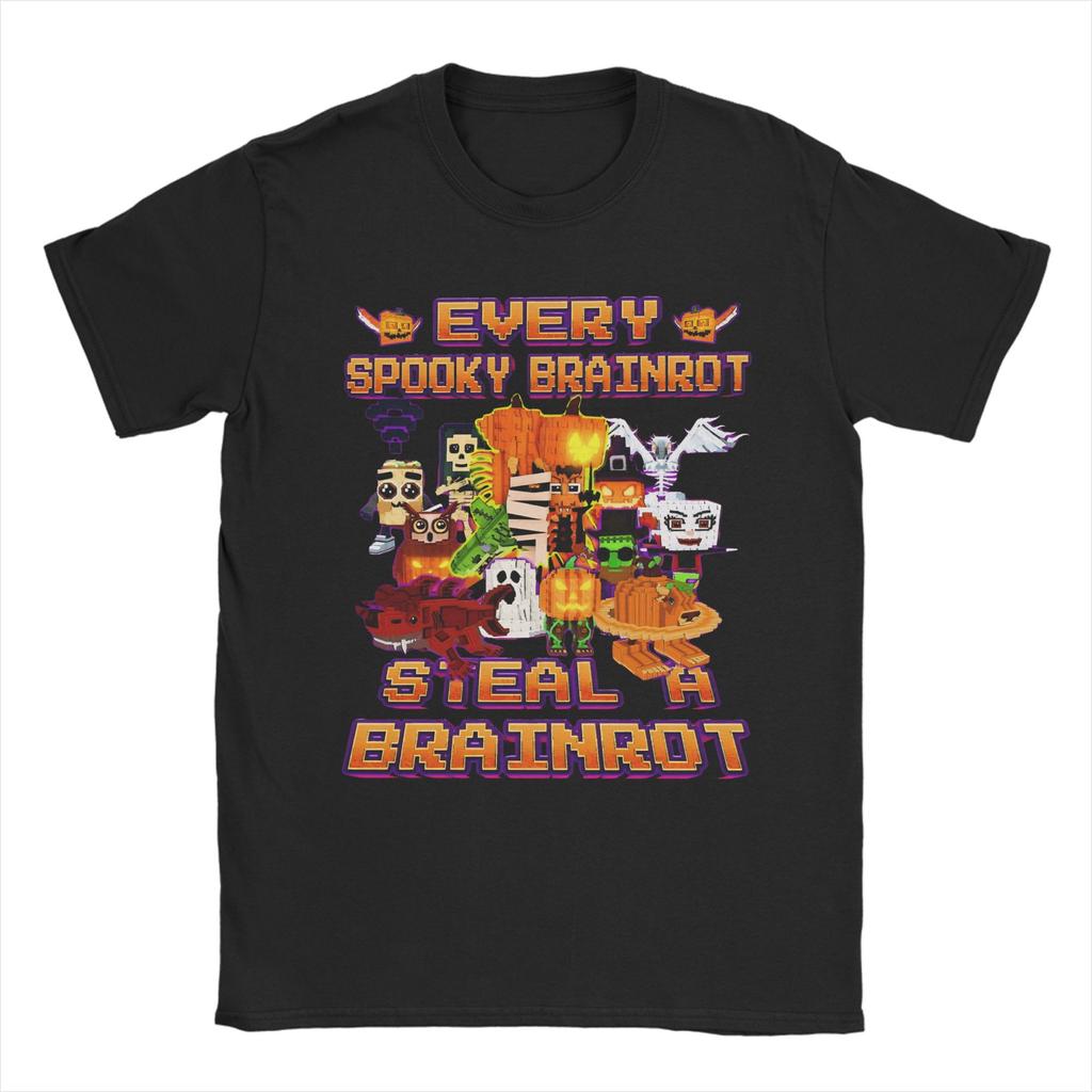 Bruh Yess Noo My Examen Funny Brainrot Steal a Brainrot Tshirts Men Cotton Tops Aesthetic  O-neck Short Sleeve