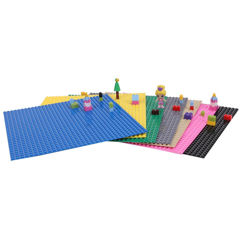 PureSeek Block Baseplates, 7-Color Set, Classic Baseplate Compatible, 32x32mm, Single-Sided Base, Solid Color, LEGO Classic