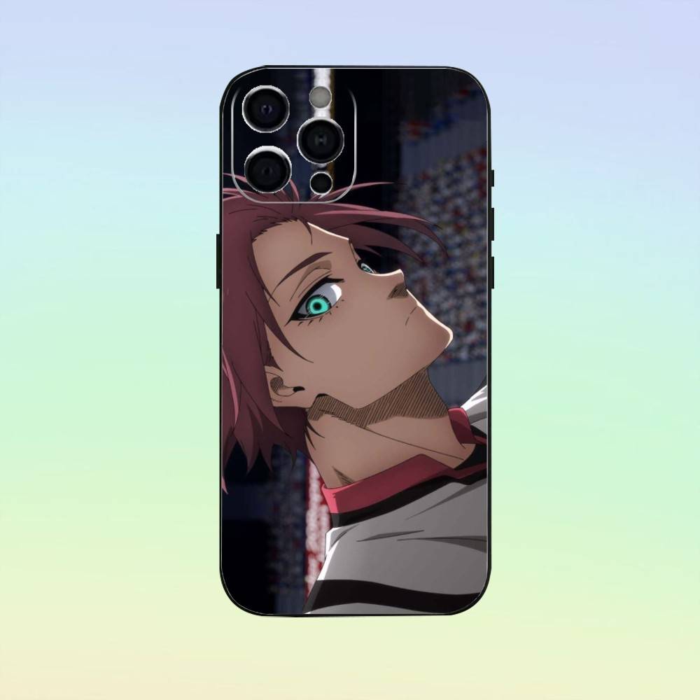 Itoshi Sae B-Blue L-Lock Phone Case For iPhone 17,16,15,14,13,12,11 ,Soft Silicone Black Cover