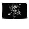 1pc Double Broken Skull With Knife Pirate Flag Flags And Banners Four Hole Flag Polyester Outdoor Decor Room Aesthetic