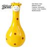 Vivid Texture Animal Figurine Cute Polka Dot Giraffe Vase, Hand-painted Resin Flower Creative Big-mouthed Artistic Bouquet Holder for Home Living Room