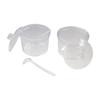 Anti-fall Acrylic Sugar Bowl With Spoon and Lid Condiment Container Seasoning Jar  Restaurant