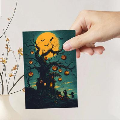 32pcs, Retro Halloween Postcards, Witches, Birthday/anniversary Gifts, Collectibles, Suitable for Gifting, and Mailable.