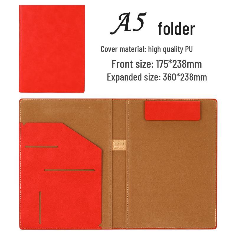 Business Data Archive: A5 Contract & A4 Conference Leather Folder with Multifunction Manager Clip Pad.