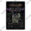 Putuo Decor Nostalgisches Cocktail-Blechschild | Metallschild Wandkunst | Ideal für Heimbar-, Pub- und Man Cave-Umgestaltungen | Geprägt