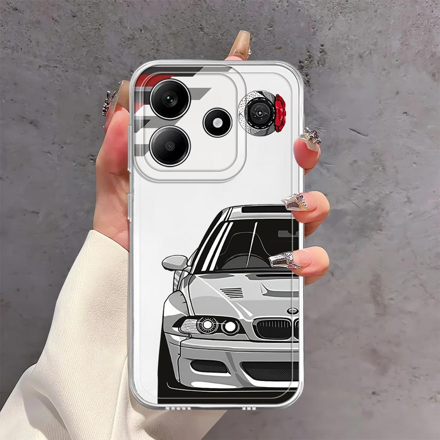Cool Car Case for Xiaomi Redmi Note 14 Pro Plus 11S 12S 10S Note 13 13C A4 14C 11 12 9 10 Soft Phone Cover