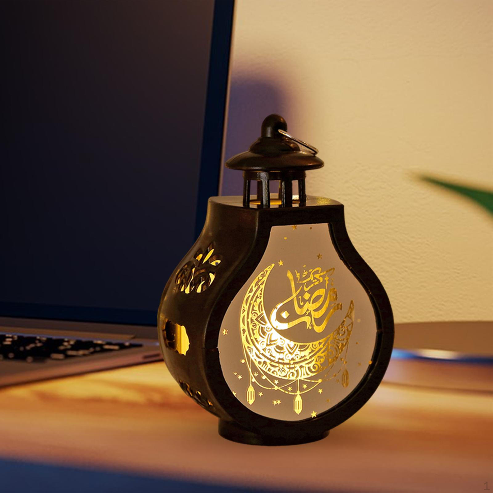 Светодиодный фонарь Рамадан декоративный подвесной Ид Мубарак для офисного свадебного стола чёрный