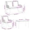 Garden Furniture Set 4 Pcs Black and Anthracite Poly Rattan