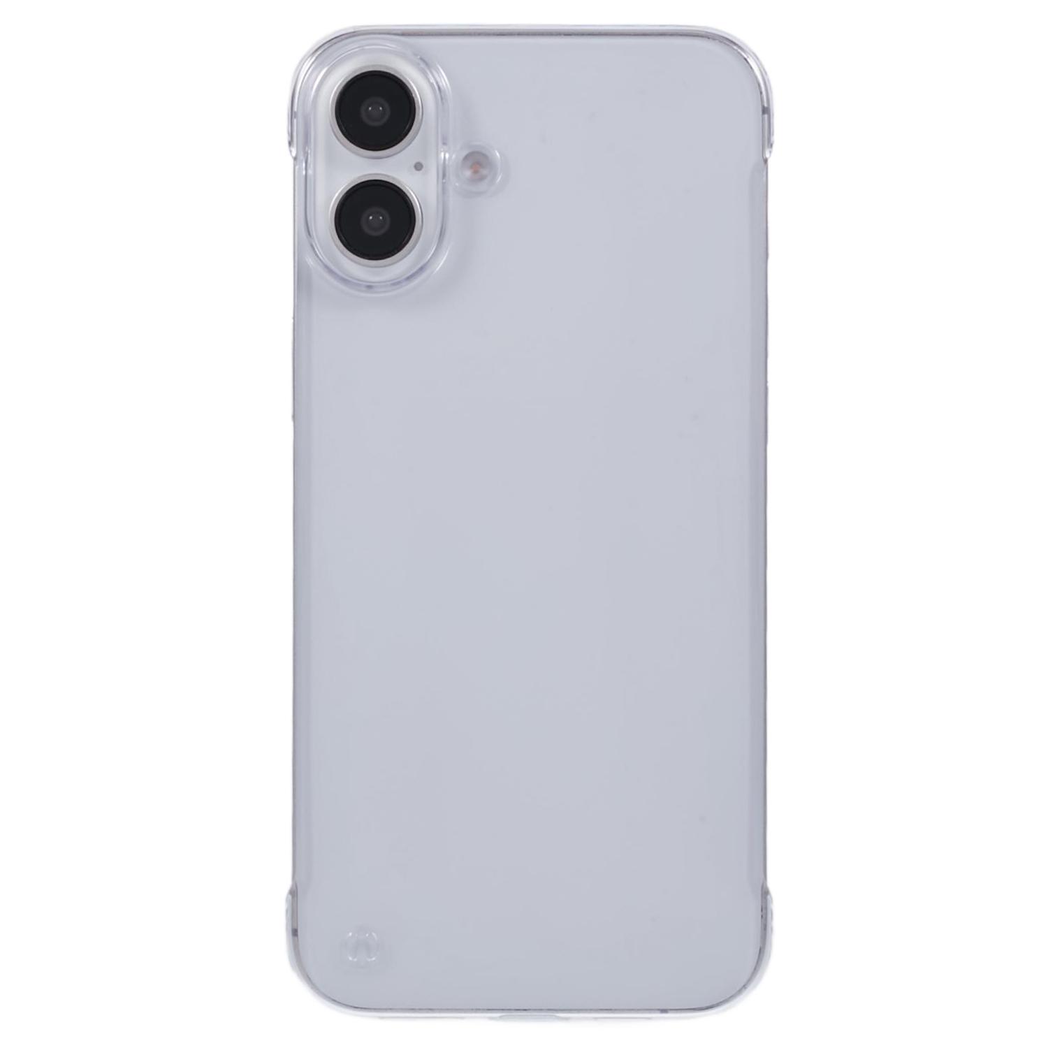 

For iPhone 16 Case Transparent PC Borderless Phone Cover A