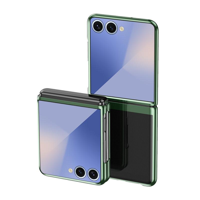 Plating Bumper Transparent Case for Samsung Galaxy Z Flip 7 Z Flip7 FE Protective Cover Shockproof Lightweight Coque Fundas Capa