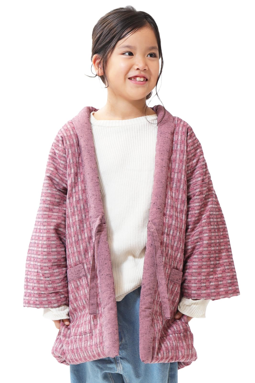 

Tayutaf Hanten Made in Arrow Feather Sizes Pink Children s (Winter Jacket), Japan, Kurume, Kids , Pattern, M-L (Ages 9-11), рожевий
