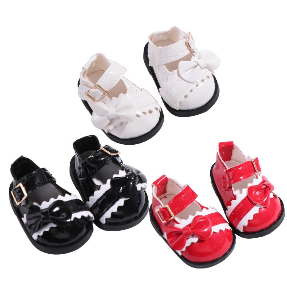 PU Leather PU Leather Bow Shoes Boots Shoes Doll Shoes Boots Doll Leather Shoes  Body Dolls