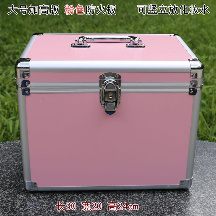 Large steel-reinforced cosmetic case with aluminum alloy frame,double-layer portable toolbox for foot bath tools