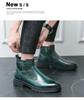 Men's High-Top Plus Size Double Buckle Leather Boots - British Style, Slip-On, Martin Design, Autumn Winter Collection