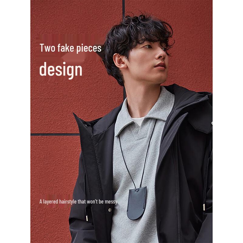 GXG Men's Two-Tone Faux Layer Pullover Sweatshirt