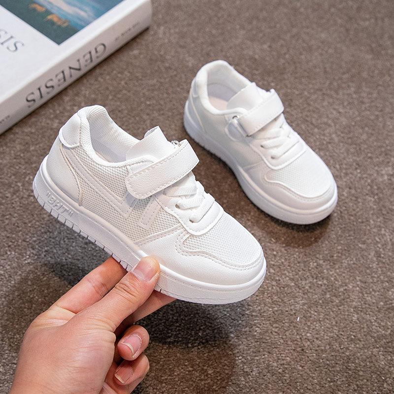 Performance classmates children's little white shoes boys' shoes 2025 spring and autumn new student girls white sports shoes