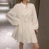 Early autumn new loose medium and long shirt women's long-sleeved design sense niche waist top light and cooked shirt