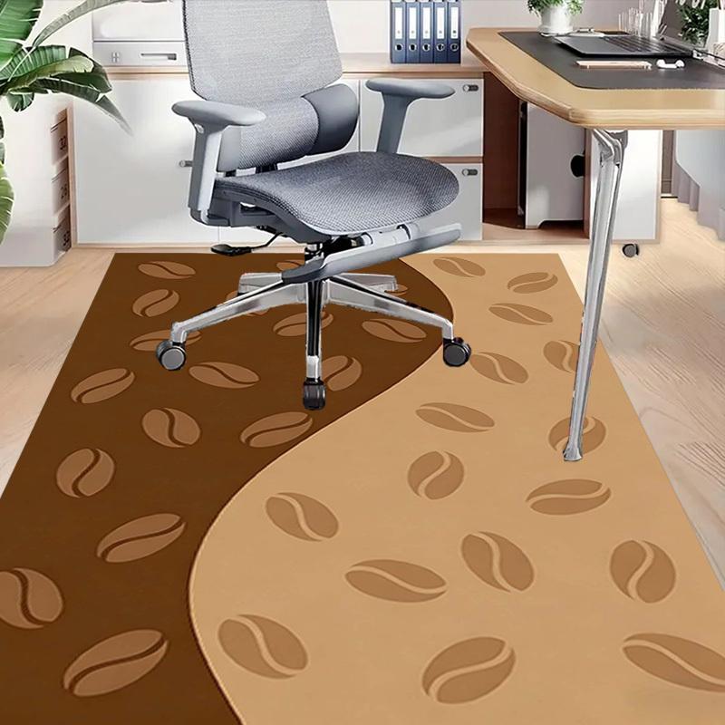 1PC Coffee Beans Extra Large Non-Slip Floor carpet, Office, family, bedroom, Studio - Large Area Rug Indoor Rugs, Vibrant Colors-W300