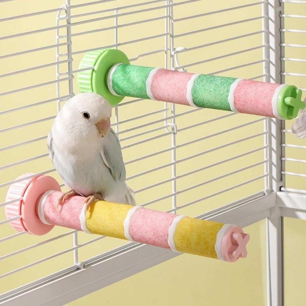 Frosted Parrot Perching Station Rack Non-slip Wear-resistant Parrot Grinding Stand Bite Resistant Stable Parrot Standing Stick