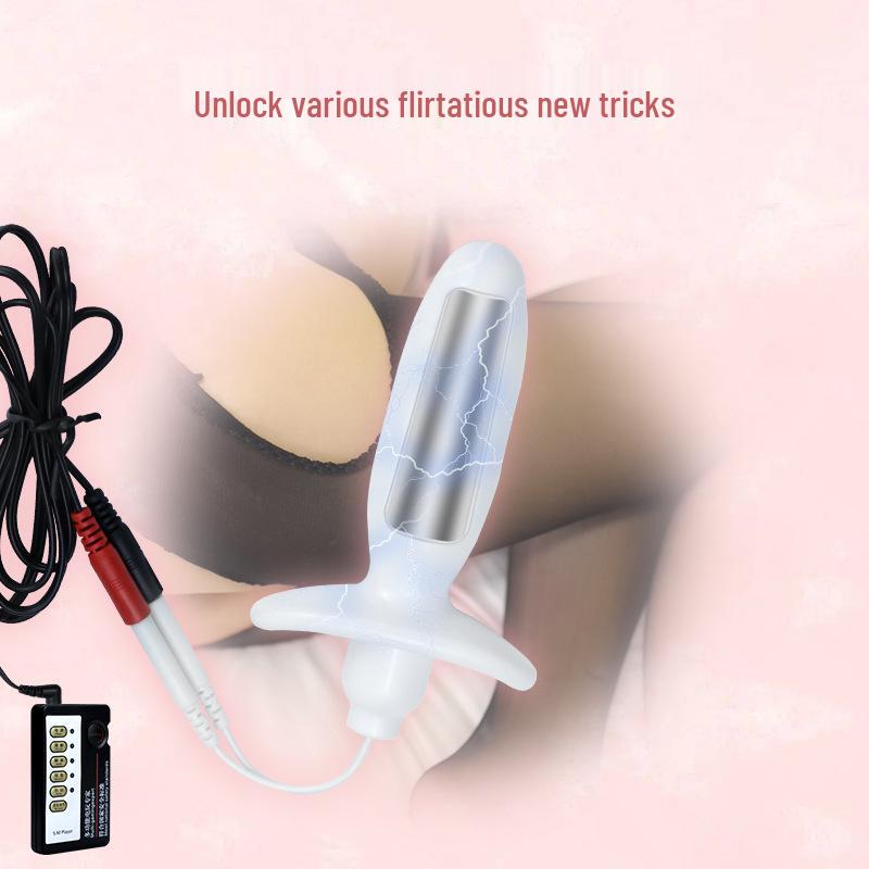 Rechargeable Remote-Control Shock Anal Plug - Erotic BDSM Device for Anus and Vagina Stimulation