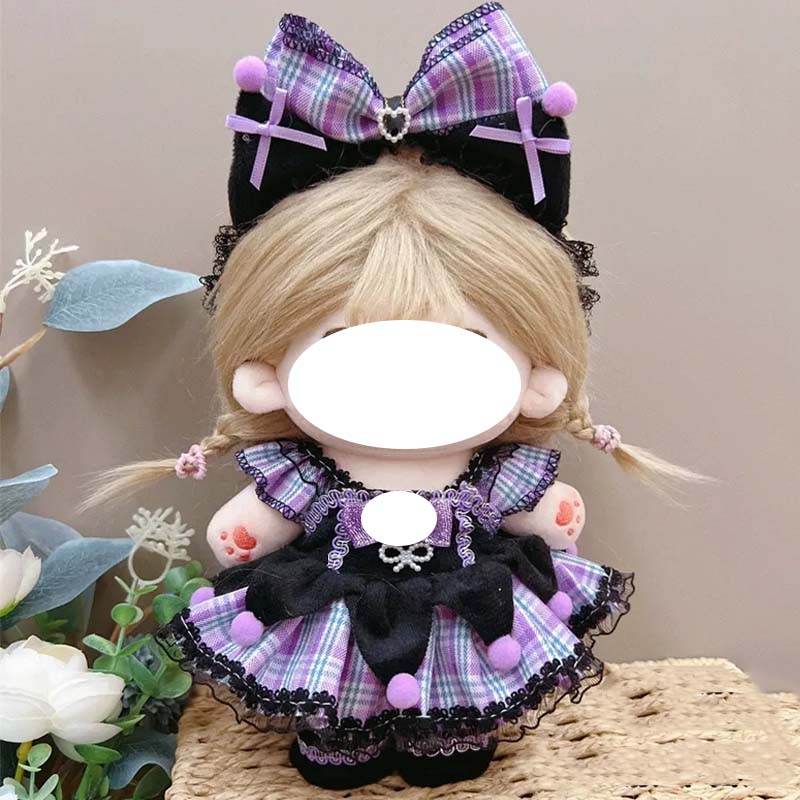 Cute Doll Clothes for 20cm Cotton Doll Princess Maid Dress Up Lolita Clothing Set Kids Dolls Dress Up Toys Doll Accessories