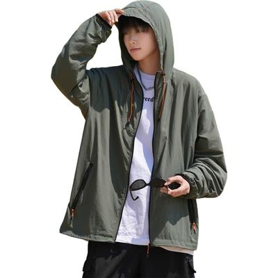 Rash Guard Hoodie für Herren und UV-Schutz Leicht Unisex [Radofo] Damen, UPF50+, Nylon, Schnelltrocknend, Atmungsaktiv, Mit Kapuze, Kühlend, Dünn,