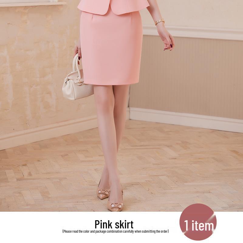 

Женский профессиональный летний костюмный набор для менеджеров ресепшена высококлассного отеля и ювелирного магазина XXL