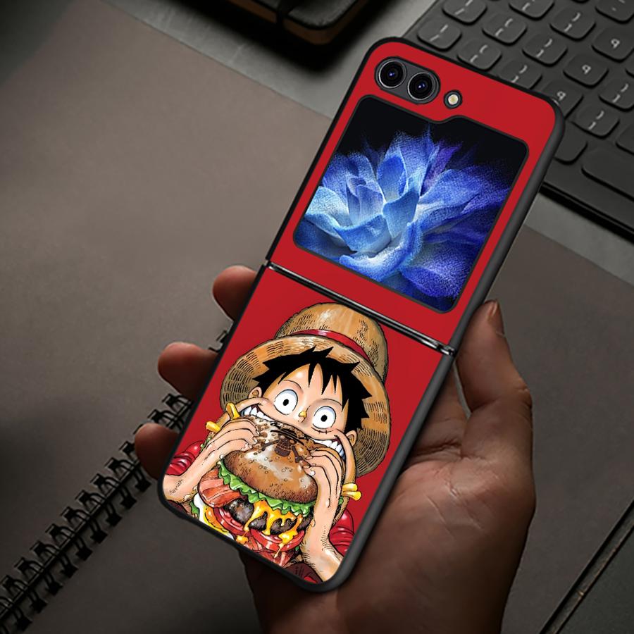 Hard Phone Cover Case for Samsung Galaxy ZFlip4 ZFlip3 ZFlip7 FE Z Flip 7 6 5 4 3 ZFlip6 ZFlip5 One Piece Cool Luffy Ace
