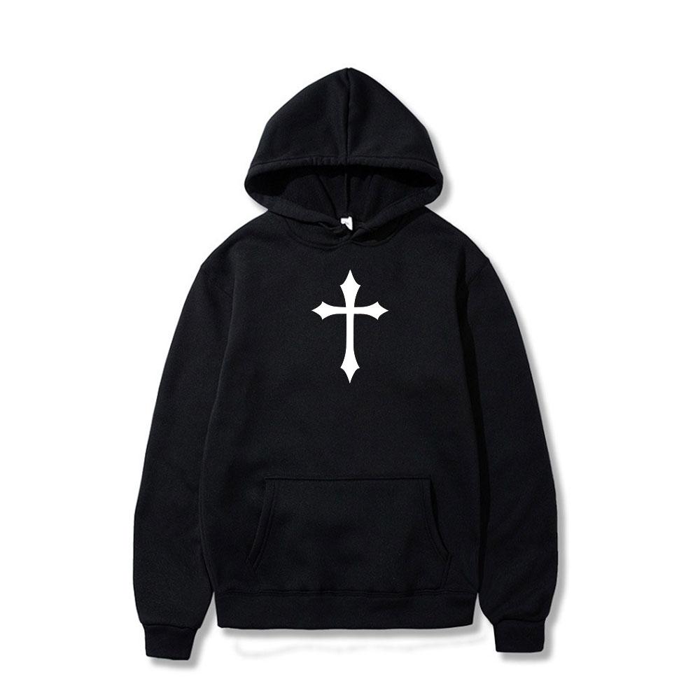 

Faith Cross Print Men s Long Sleeved Fashionable Autumn/Winter Hoodie Pullover Design Casual Sportswear Street Outdoor Clothing 3XL
