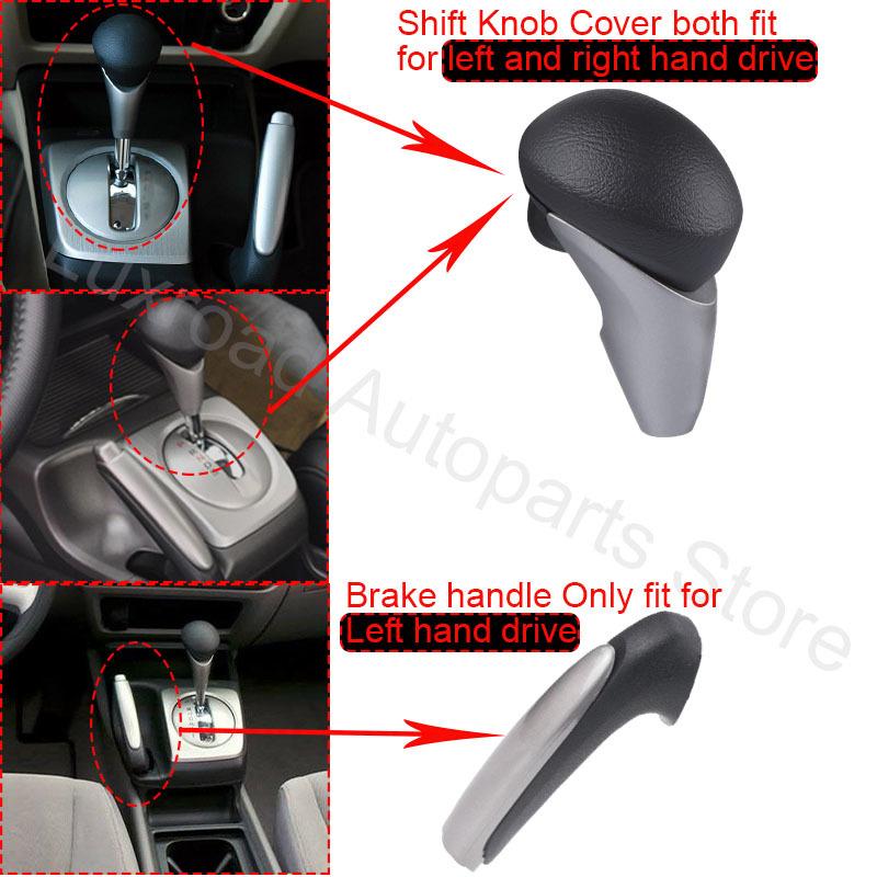 Gear Shift Knob Brake Handle Gear Shift Knob Left Hand Drive Parking Handbrake For Honda Civic 2006 2007 2008 2009 2010 2011