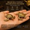 Solid Brass Sea Turtle Figurine Vintage Statue Ornament Tabletop Home Decor Craft Gift