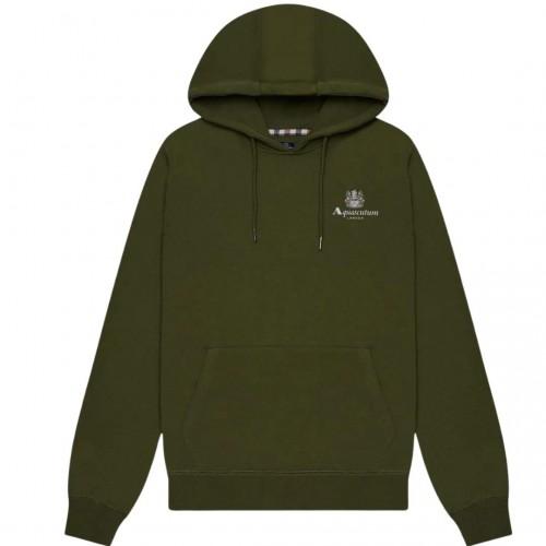 Aquascutum Mens Active Big Logo Hoodie