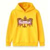 Kids Boys Girls Hooded Sweatshirt, Cute Cartoon Cat Afternoon Tea Print Casual Pullover Hoodie, Soft Warm Long Sleeve Top for Daily Wear and School Gi