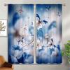 Floral Butterfly 3d Print Curtains, Rod Pocket Semi Blackout Curtains, Bedroom Living Room Office Decorative Curtains, Kids Gift