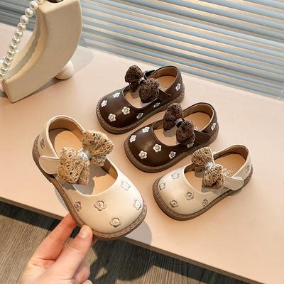Mädchen Prinzessin Lederschuhe Retro Stickerei Stil Kinder Ballerinas Mode Süße Schleife Kinder Causal Einzelne Schuhe Mary Janes