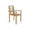 Table + 4 Chairs Set DKD Home Decor 100 X 100 X 76 Cm Teak Rope