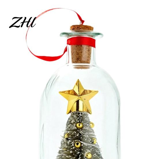 Schneeflocken-Stechpalmen-Ornamente Aufnehmbare Weihnachtsbaum-Flaschenpost, Sprachaufnahme Feiertags-Andenken Dekoration für den Eingangsbereich mit