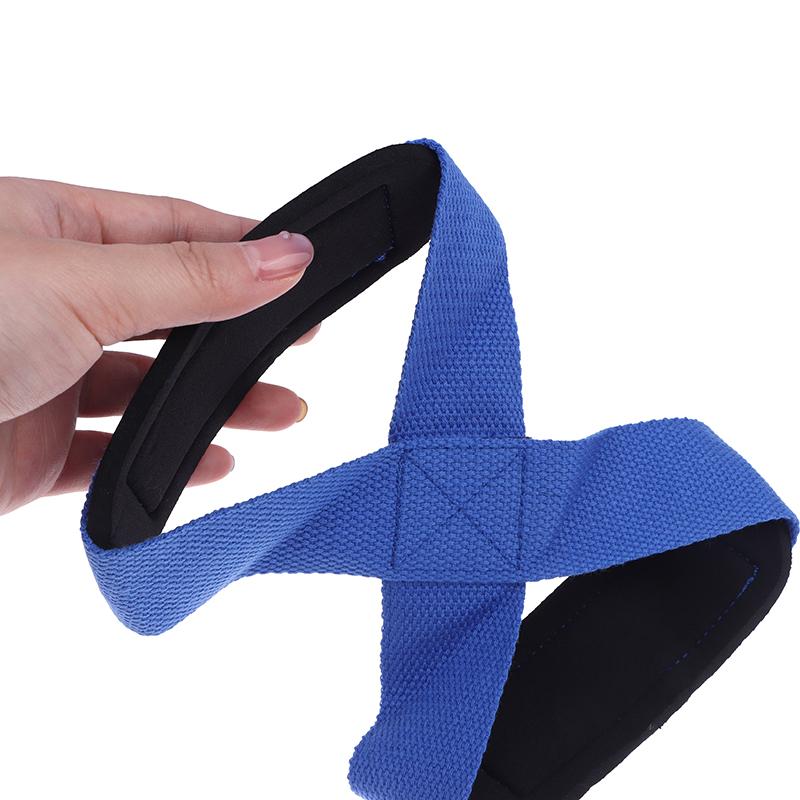 2 Adet Pedli Sekiz Şekilli Kayışlar Deadlift Ağırlık Kaldırma Bilek Kayışları Kaymaz Spor Fitness Power Lifter Egzersiz Barfiks Kayışları