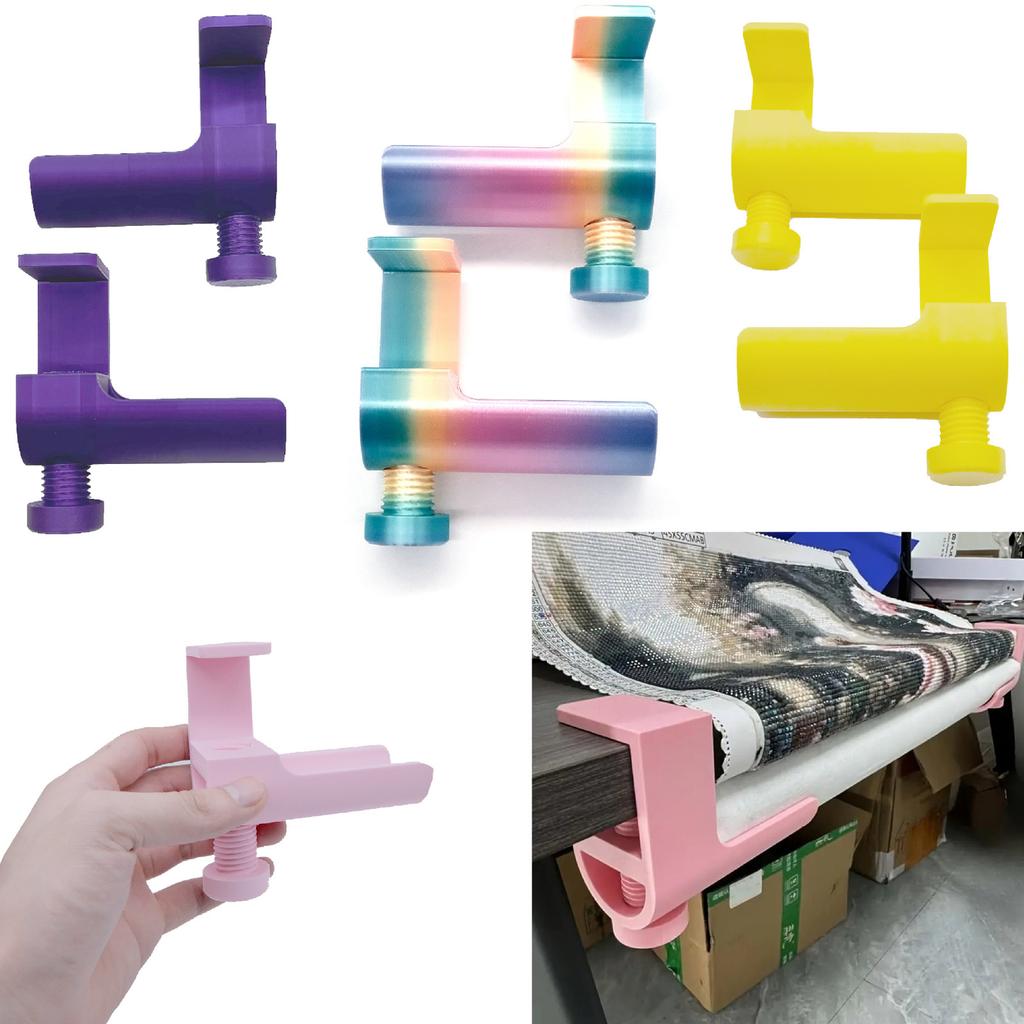 Diamantine Painting Canvas Holder Secure Rolling System For Precise Artwork With 3D Printed Stand And Metal Fasteners