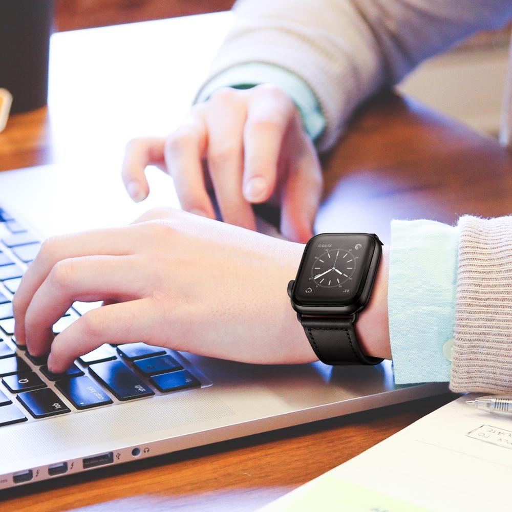 Echtes Lederarmband für Apple Watch Band 44mm 45mm 42mm Luxus-Uhrenarmband für IWatch Serie 7 3 4 5 6 Se 4 Mode-Uhrenarmband