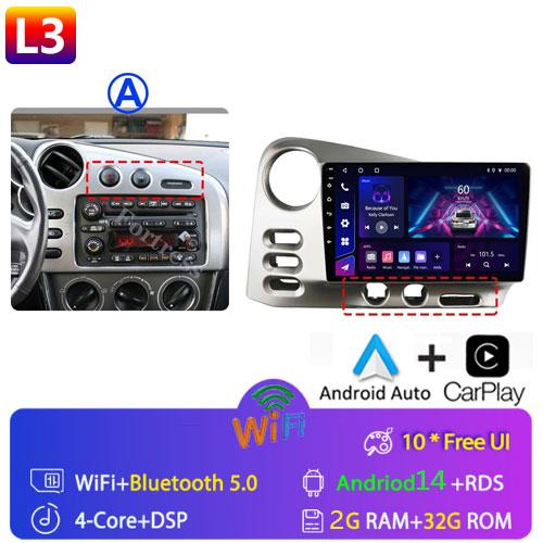 Dla PONTIAC Vibe 2003 - 2004 dla TOYOTA Matrix 2003 - 2008 System Android QLED IPS Ekran Dotykowy GPS Navi Radio Samochodowe Odtwarzacz Multimedialny