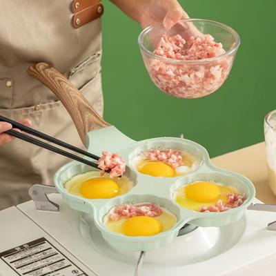 Yumurta Tavası Dört Delikli Pişirme Uzun Ömürlü Kullanışlı Ev Hamburger Kahvaltıda Kızartma