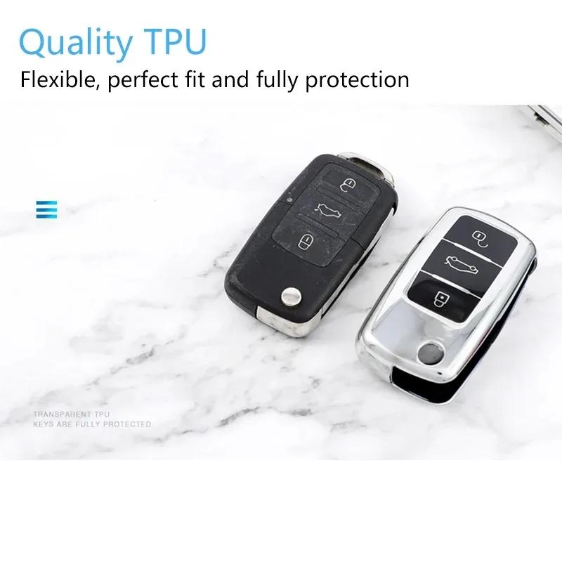 Tpu Car Key Cover Car Key Full Case Protection Key Bag For Vw Volkswagen Polo Tiguan Passat Golf Jetta Lavida Skoda Octavia