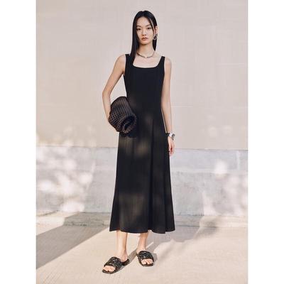PEACEBIRD Damen Ärmelloses Französisches A-Linien Cami Maxikleid