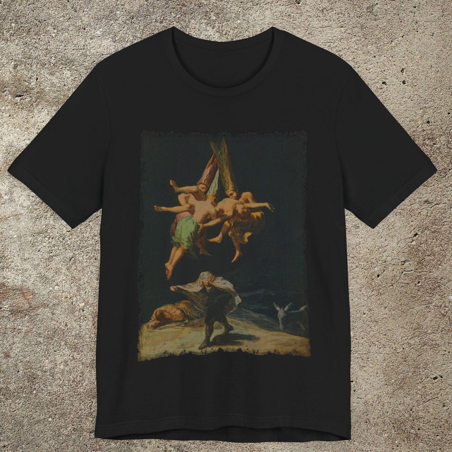Witches Sabbat Occult Graphic T-Shirt, Satanist Unisex Tee, Gothic Medieval Print Top M