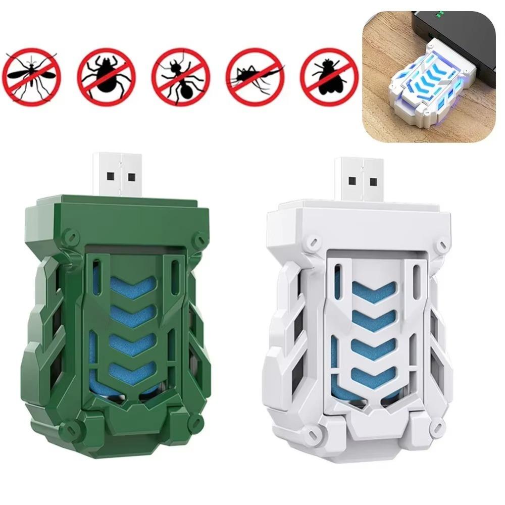 

Портативний USB-відлякувач комарів, електричний бездротовий засіб для знищення комарів, кемпінг, риболовля білий